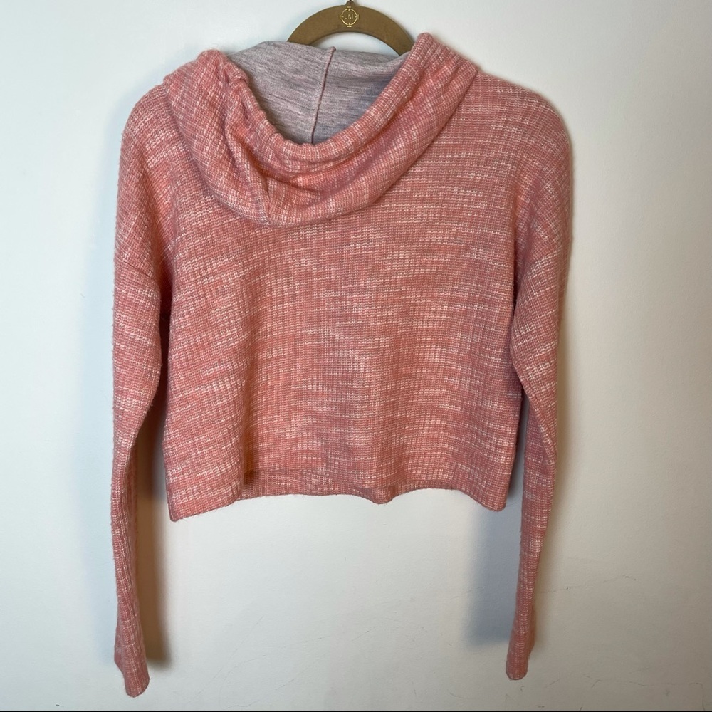 BDG Pink & White Cropped Hoodie Size XS - Picture 7 of 8